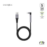 Energea สายชาร์จ Anti-Microbial MFi 1.5M รุ่น Alutough USB-A to Lightning  - GunMetal