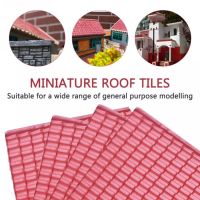 1:25-1:100 Architecture Building Model Materials 210x300mm PVC Tile Roofs Plastic DIY Model Making Red Sheet 5pcs/lot