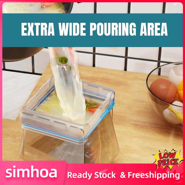 simhoa-ถุงแช่แข็งบรรจุอะคริลิกตั้งได้ถุงควอร์ตและแกลลอนสำหรับเศษอาหาร