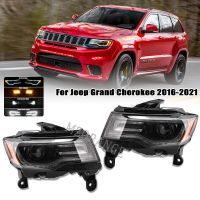 ไฟหน้าสำหรับ Jeep Grand Cherokee 2017-2020 2021ไฟซีนอน HID รถยนต์ไฟหน้ารถ DRL ไฟลำแสงต่ำสูงเปิดสัญญาณไฟ