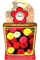 บานชื่น มินิ Zinnia Mini Mixed Colors  เมล็ดพันธุ์ดอกไม้ AGA เอกะ อะโกร