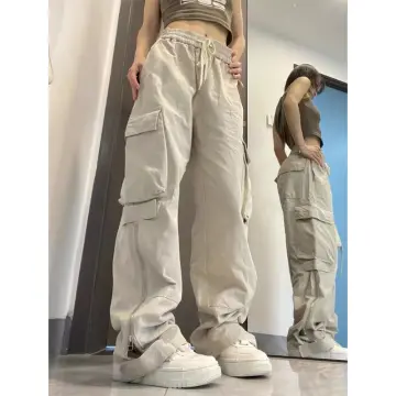 Casual Pants Women Candy Color Wide Leg Loose Thin Summer Cool Sporty High  Street All-match Fashion Cozy College Young Trousers - Pants & Capris -  AliExpress