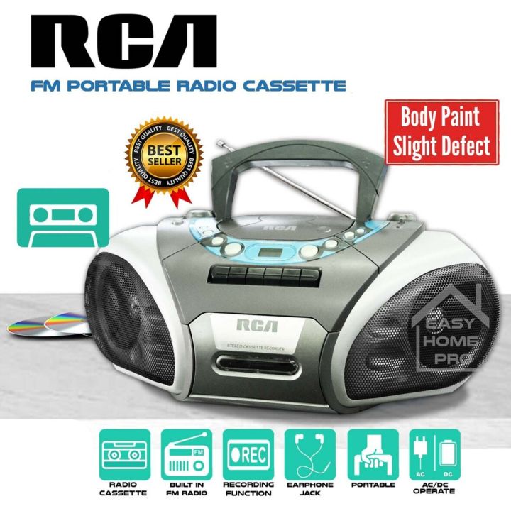 RCA RP-7942A Cassette CD AM/FM Radio Portable Boombox 1999 *TESTED*
