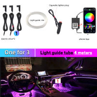 Interior Backlight RGB Optical Fiber LED Car Ambient Mood Light Decorative Door Bowl Foot Dashboard Storage Box Atmosphere Lamp