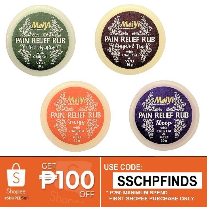 MEIYI Creations Spa Essentials Pain Relief Rub 10g ON HAND Lazada PH
