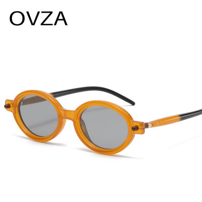 แว่นกันแดดโกธิคพั้งค์ของ OVZA สำหรับผู้ชายแว่นสายตาทรงรีย้อนยุคสำหรับผู้หญิง S1192แว่นตาสไตล์วินเทจ