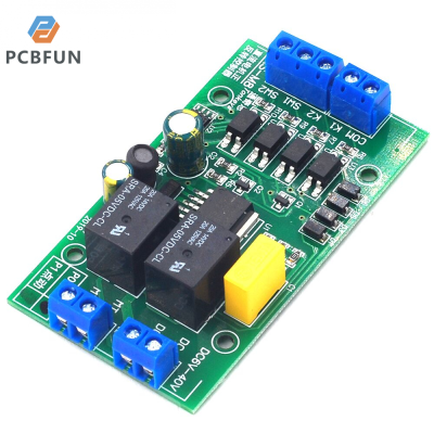 pcbfun ตัวควบคุมจอ DC เดินหน้าและถอยหลัง DC 5V 12V 24V 20A กระแสสูงพร้อมรีเลย์จำกัดบอร์ดคอนโทรลยกคนขับ