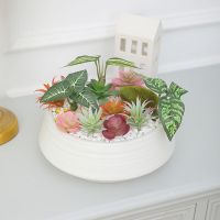 【YF】☽❈✺  12PCS Artificial Succulent Plants Potted Scene Handicraft Decoration (Excluding Vases)