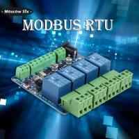 Modbus RTU โมดูลรีเลย์4ทาง4สวิตช์ระดับเสียงอินพุตสัญญาณอินพุตถนน485การสื่อสาร