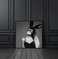 Ariana Grande-อันตรายอัลบั้มเพลงผู้หญิงปกโปสเตอร์ผ้าใบพิมพ์ลายแร็พฮิปฮอปเพลงดาวนักร้องการตกแต่งภาพวาดผนัง