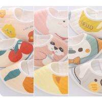 3 Pcs 360 Degree Rotation Burp Cloths Cartoon Printed Baby Bib Thicken Cotton Saliva Towel Waterproof Breathable Apron