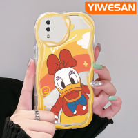 YIWESAN เคสซิลิโคน A10เป็ดโดนัลด์เคสโทรศัพท์โปร่งใสและ M11สีสันสดใสกันกระแทกป้องกันเลนส์กล้องกาแลคซีเคสใสแบบนิ่ม