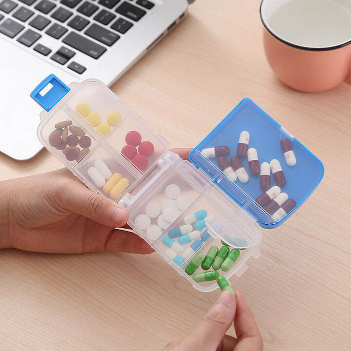 flash-sale-1-pc-pill-box-wheat-sealed-8-grids-pill-container-organizer-health-care-drug-travel-divider-7-day-pill-storage-bag-travel-pill-case