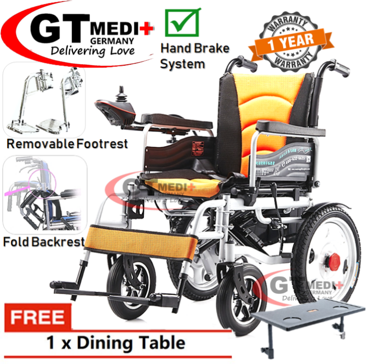 E0138 GT MEDIT GERMANY Lightweight Electric Wheelchair Foldable Travel