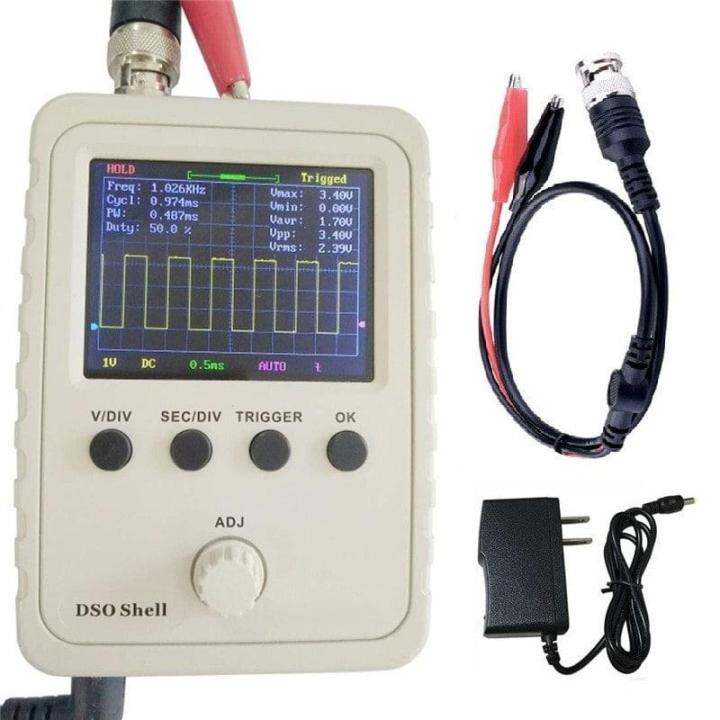 DSO Shell Oscilloscope DIY Kit w/Enclosure, 100MHz Probe, Clip Probe