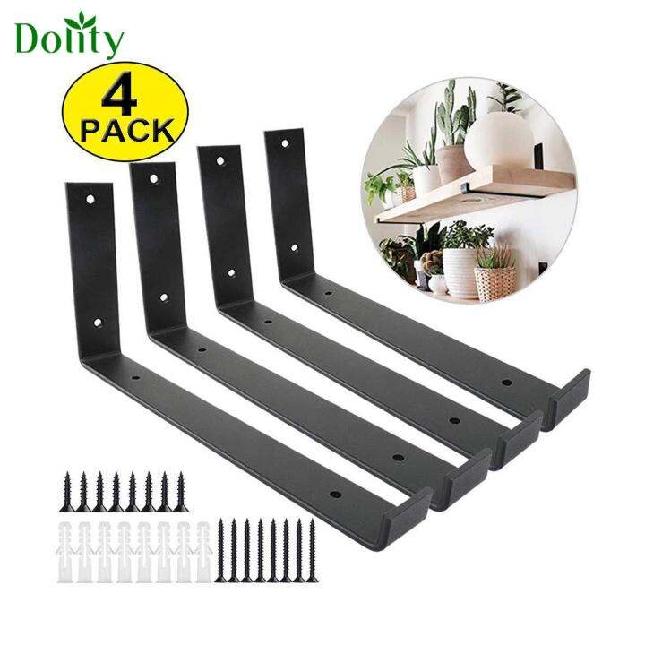 Dolity 4x Shelf Bracket Corner Brace DIY Wall Shelf Bracket for Store