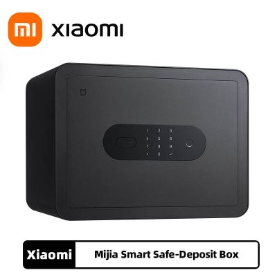 Mijia Smart ปลอดภัย-กล่องฝากของ65Mn Anti-เจาะแผ่นโลหะ Semiconductor ลายนิ้วมือทำงานร่วมกับแอป Mi Home