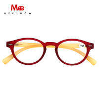 Meeshow Reading Glasses Cat Eyes Round Glasses Women Classic With Diopter French Concept Presbyopia +1.25 +1.75 1330 Red