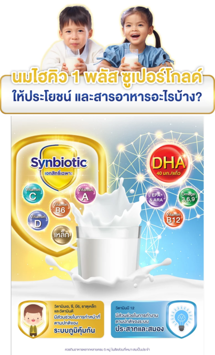 hi-q-ไฮคิว-1-พลัส-ซูเปอร์โกลด์-ซินไบโอโพรเทก-รสจืด-สูตร3-ขนาด-3850-กรัม-นมผง-hiq-นมไฮคิวสูตร3-นมผงเด็ก