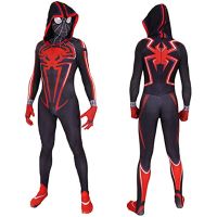 Halloween 2099 Spider man Superhero Cosplay Costume Boys Blue Red Bodysuit Zentai Full Body Suit Adult Kids