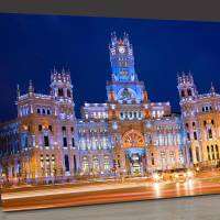 Palacio De Cibeles,ผนังผ้าใบมาดริด,พิมพ์เมืองกลางคืน,สถาปัตยกรรมการประดิษฐ์ตัวอักษรไฟติดผนังห้องโถงห้องนอนกรอบตกแต่งผนัง