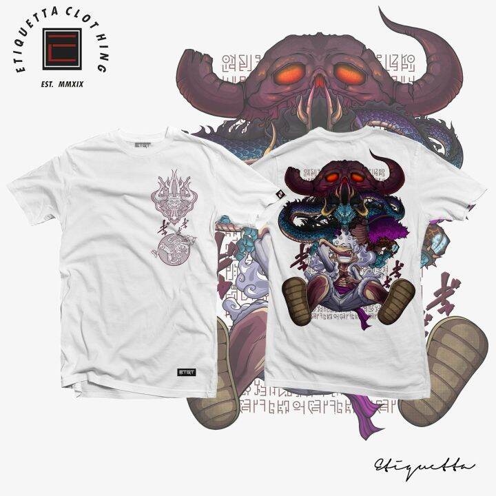 Anime Shirt - Unisex - Etiquetta Co. - One Piece - Luffy and Kaido ...