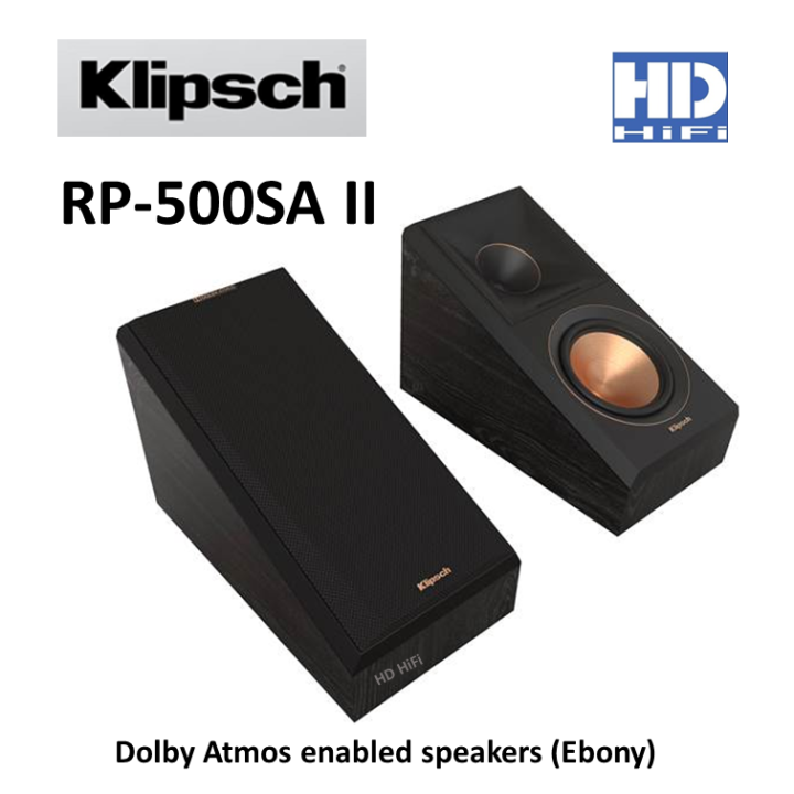 Klipsch RP-500SA II Dolby Atmos Enabled Speakers (Ebony) | Lazada.co.th