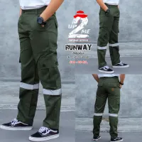กางเกงเซฟตี้ กางเกงรุ่น Runway 8 สี 9 ไซส์ ติดแถบสะท้อนแสง เอว 26-47 นิ้ว ( XS-5XL ) กางเกงกระบอกเล็ก กางเกงกู้ภัย กางเกงช่าง