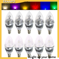 10ชิ้น E12 220โวลต์เชิงเทียน Dimmable LED โคมระย้าแสงเทียน6วัตต์8วัตต์10วัตต์สีขาวหลอดไฟโคมไฟ