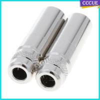 Ccquue 2ชิ้นมินิ4ขาปลั๊กตัวเมีย XLR 5มม. ขั้วต่อสายไมโครโฟนรูท้าย