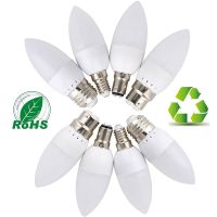 3W LED เทียนหลอดไฟ E14 E27 E12 B22 B15 110V 220V chandlier หลอดไฟหลอดไฟ bit Home ไฟ Place 20W หลอดฮาโลเจน *