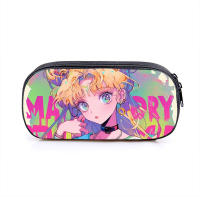 Beautiful Girl Warrior Pencil Case Cartoon 61 Cute Children Pencil Case Student Large Capacity Fabric Stationery Box Wholesale