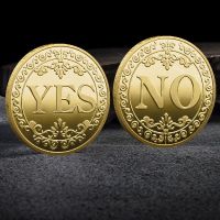 【CC】◐◊  Diameter 25mm Plating Commemorative Badge YES or NO Coins Collection Sided Embossed Coin Make Decision