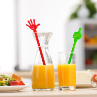 18ซม. 20Pcs ปาล์มพลาสติกค็อกเทล Swizzle Sticks เครื่องดื่มไวน์ Stirrer กาแฟ Muddler Puddler DIY อุปกรณ์ Eco