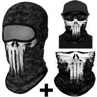 {Feili Sports Outdoor} มาสก์ครึ่งหน้า Punisher Bandana Balaclava Venom Neck Gaiter หน้ากากขี่จักรยานผ้าพันคอเดินป่าแถบคาดศีรษะสกี Pasamontanas ผู้หญิงผู้ชาย