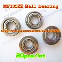 【SALE】 loesoperly1984 20ชิ้น/ล็อต MF105ZZ MF105ZZ 5X10X4mm 5*10*4มม.MF105-2Z Flanged โลหะ Shaftl Ball แบริ่ง