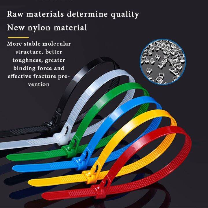 50pcs-5-200-plastic-reusable-cable-zip-tie-nylon-may-wrap-straps-ties-slipknot-loose-slipknotrecycle-organizer-detachable-bundle-adhesives-tape