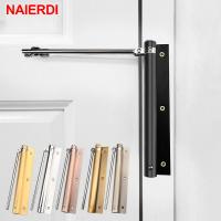 NAIERDI Adjustable Door Automatic Closer Stainless Steel Door Hinge Household Automatic Door Spring For Fire Rated Door Closers