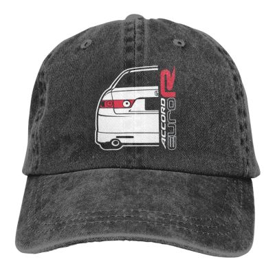 2023 New Fashion Honda Accord Euro R Car Racing Ultra Fashion Cowboy Cap Casual Baseball Cap Outdoor Fishing Sun Hat Mens And Womens Adjustable Unisex Golf Hats Washed Caps，Contact the seller for personalized customization of the logo