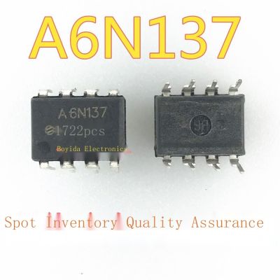 10Pcs ใหม่6N137 A6N137 DIP-8 In-Line Optocoupler Isolator Logic เอาต์พุตนำเข้าชิป