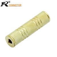 1pc R Connector Gold Plated Straight 3.5mm Jack Female Connector Earphone Plug Socket Audio Adapter Reticulated Tube