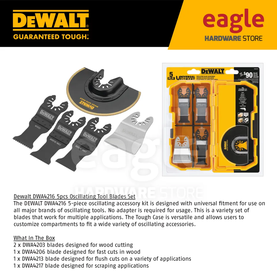 Dewalt Oscillating Tool Blades For DWE315 DWA4203-3, DWA4204, DWA4209,  DWA4213, DWA4215, DWA4216, DWA4220 Lazada