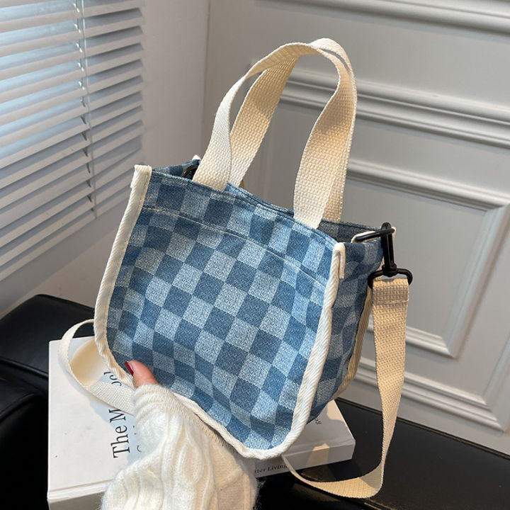 korean-style-ins-canvas-handbags-womens-simple-fashion-bucket-bag-one-shoulder-versatile-niche-crossbody-mini-bag
