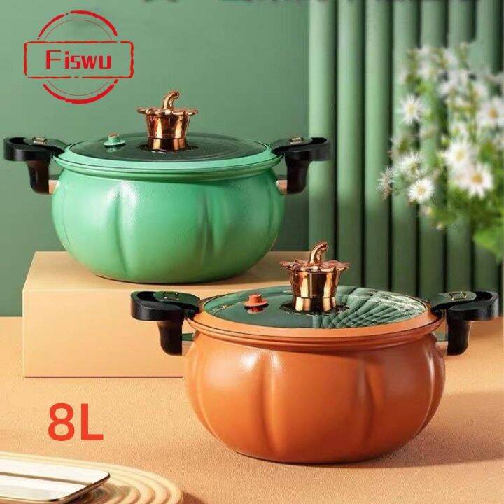 8L Stainless Steel Pressure Cooker NonStick Cooker Cooking Vegetables Micro Pressure Cooker
