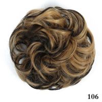 Ailiada Hairpiece Chignon Hairpin Scrunchie Fake Curly Bun Elastic Band Updo Braidal Hair Piece Synthetic For Women False Hair