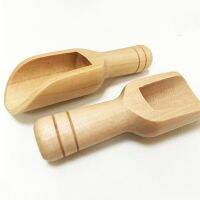 1PC Wood Herb Powder Spoon Bath Shower Rice Spice Salts Mini Scoops Spoon Wooden Kitchen Cooking Baking Tools Accessories Cables