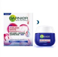 การ์นิเย่ Garnier Ageless White Anti-Aging Whitening Sleeping Mask Night