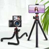 Ulanzi ขาตั้งกล้องสามขาแบบปลาหมึกยืดหยุ่น MT-11สำหรับสมาร์ทโฟน DSLR 2 In 1ขาตั้งยืดได้สกรูขนาด1/4นิ้วสำหรับกล้องวิดีโอ Led แขนวิเศษ