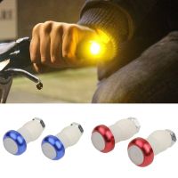 1 Pair Safety Cycling Bike Turn Signal Handle Bar End Plug LED Red Light Lamp Magnetic Handle Light XR-Hot