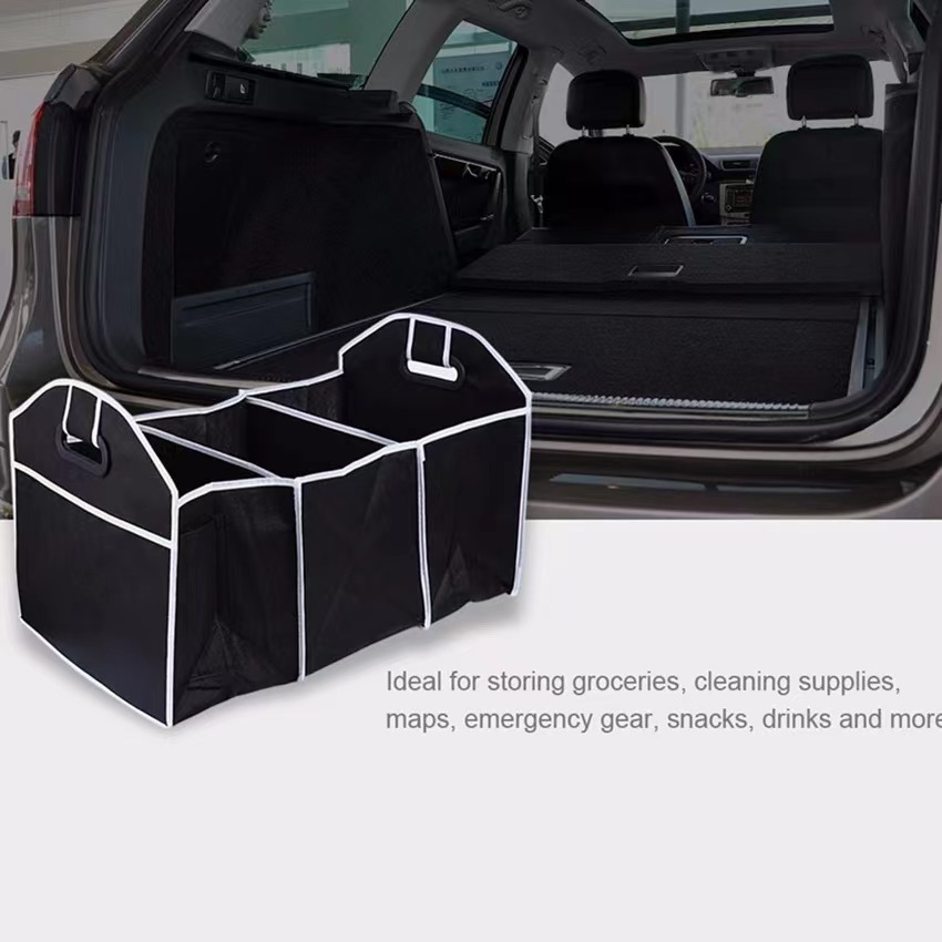 Car Boot Storage Bag Organiser Folding Tidy Heavy Duty Car Trunk SUV Back Seat Cargo Carrier Box Collapsible Shopping Travel Holder-Car and Tool Organizer